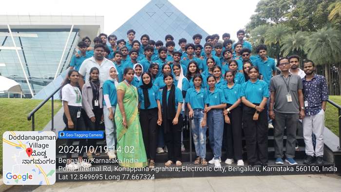 AJK College Students industrial visit to Infosys Bangalore 10